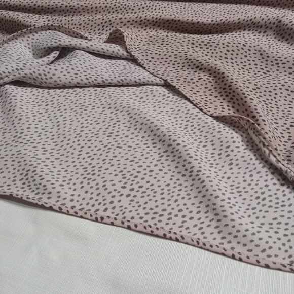 Halogen Bias Cut Pink Adobe Gray Dotted Lightweight A-line Skirt Women's Size XL - Picture 9 of 9